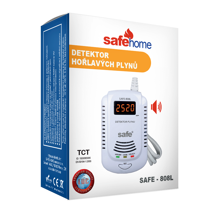 Detektor hořlavých a výbušných plynů SAFE 808L(zemní plyn)